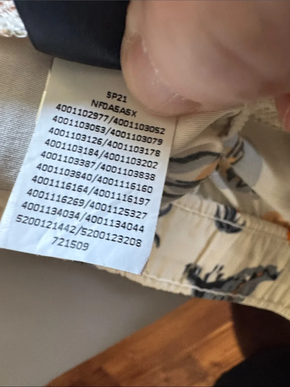 Men's The North Face Cream Desert Print Lounge Shorts - Cream withOrange Accents